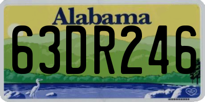 AL license plate 63DR246