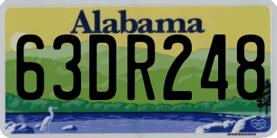 AL license plate 63DR248