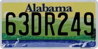 AL license plate 63DR249