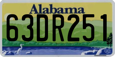AL license plate 63DR251