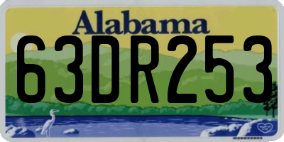 AL license plate 63DR253