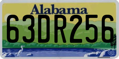 AL license plate 63DR256