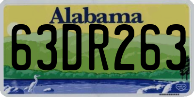 AL license plate 63DR263
