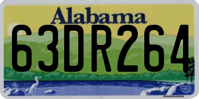 AL license plate 63DR264
