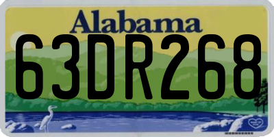 AL license plate 63DR268