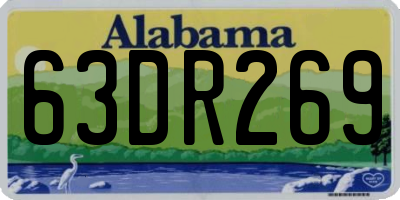 AL license plate 63DR269