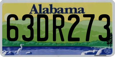 AL license plate 63DR273