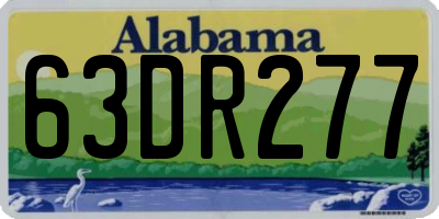 AL license plate 63DR277