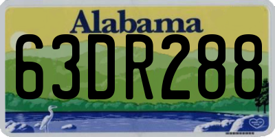 AL license plate 63DR288