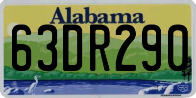 AL license plate 63DR290