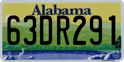 AL license plate 63DR291