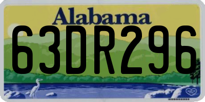 AL license plate 63DR296