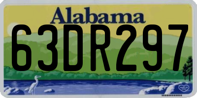 AL license plate 63DR297