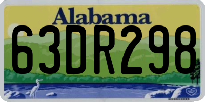 AL license plate 63DR298