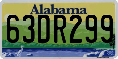 AL license plate 63DR299