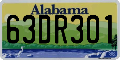 AL license plate 63DR301