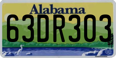 AL license plate 63DR303