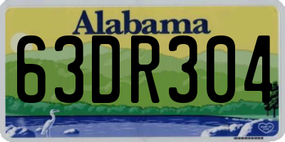 AL license plate 63DR304