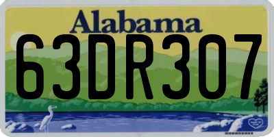 AL license plate 63DR307