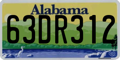 AL license plate 63DR312