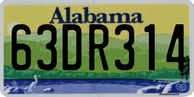 AL license plate 63DR314