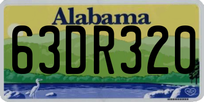 AL license plate 63DR320