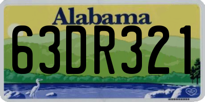 AL license plate 63DR321