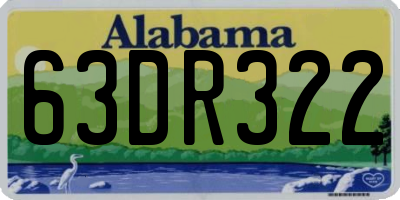AL license plate 63DR322