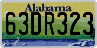 AL license plate 63DR323