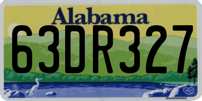AL license plate 63DR327