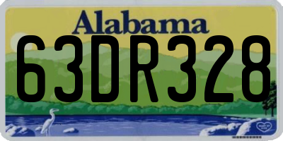 AL license plate 63DR328