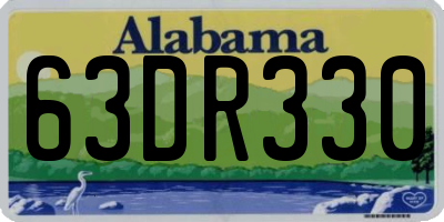 AL license plate 63DR330