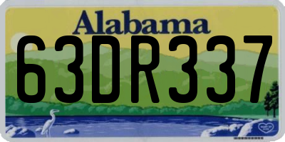 AL license plate 63DR337