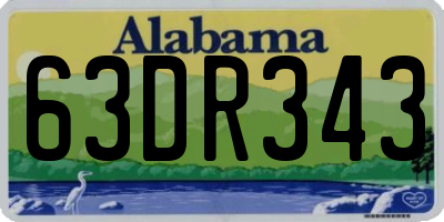 AL license plate 63DR343
