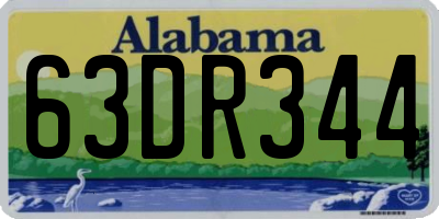 AL license plate 63DR344