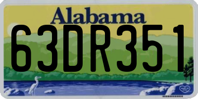 AL license plate 63DR351