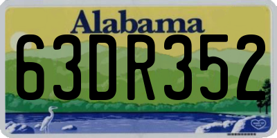 AL license plate 63DR352