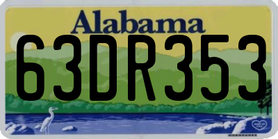 AL license plate 63DR353