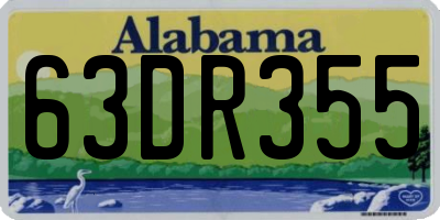 AL license plate 63DR355