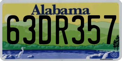 AL license plate 63DR357