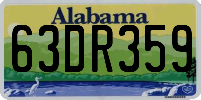 AL license plate 63DR359