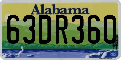 AL license plate 63DR360