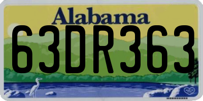 AL license plate 63DR363