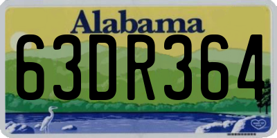 AL license plate 63DR364