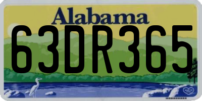 AL license plate 63DR365