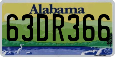 AL license plate 63DR366