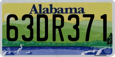 AL license plate 63DR371