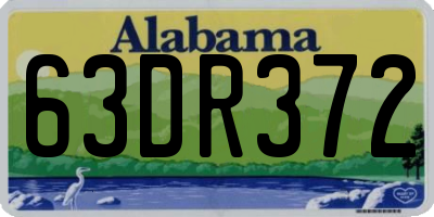 AL license plate 63DR372