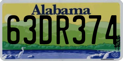 AL license plate 63DR374