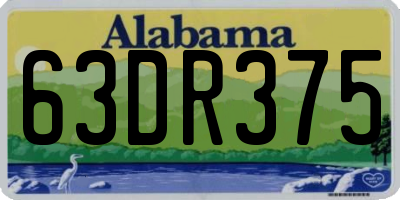 AL license plate 63DR375